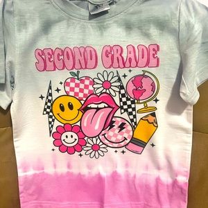 Tye dye school shirts for PreK through Sixth Grade.